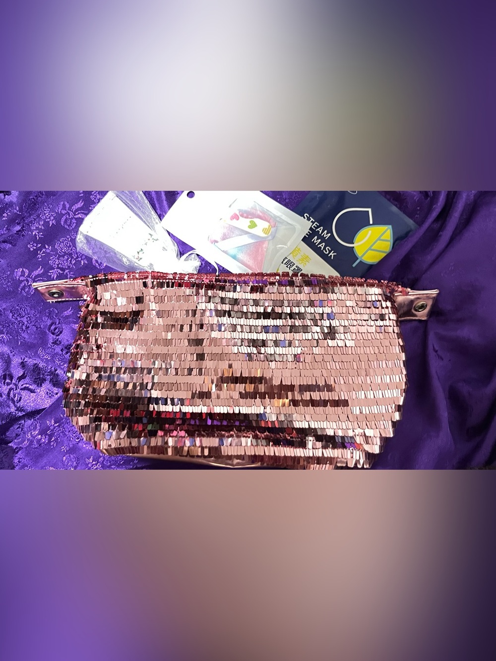 Pink cosmetic Bag -,3 items included
